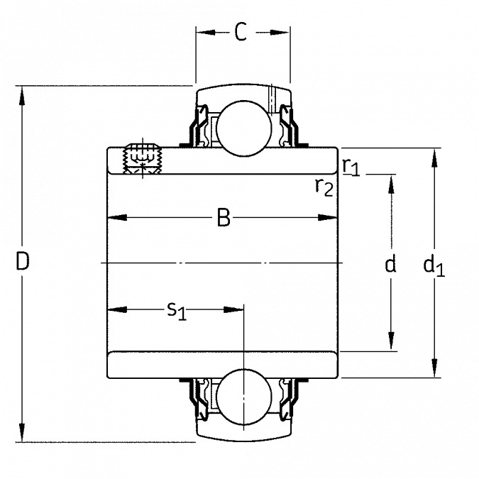 Подшипник корпусный SKF YAR 208 2F (UC 208) 40×80×49 мм, фото 2