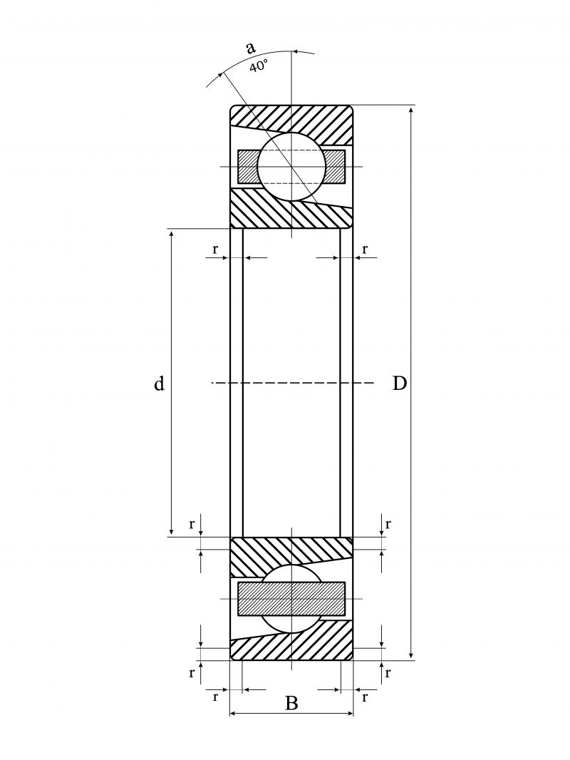 Подшипник 30TAB06U/GMP4 NACHI 30×62×15 мм, фото 2