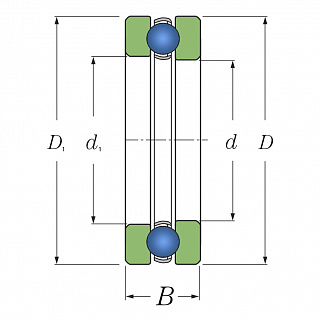 Подшипник 51215 (NACHI) 75×110×27 мм, фото 2