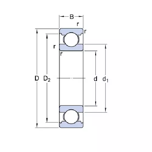 Подшипник W6202-2RS2 C3 VT127 SKF (доставка из-за рубежа) 35×15×11 мм, фото 2