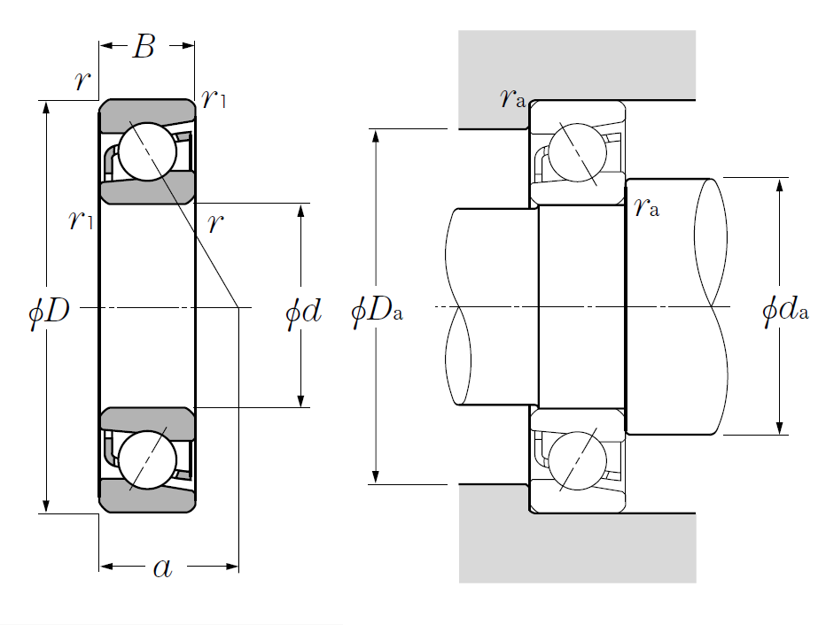 Однорядные шариковые подшипники подшипник 7211