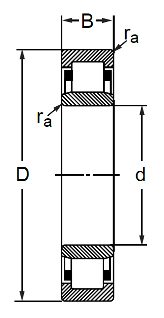 Цилиндрический роликовый подшипник (серия NU) 32309 Л (309 M), фото 2